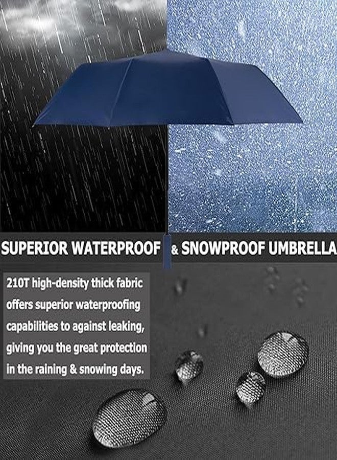 SEMNOX CREATION Umbrella for Rain and UV Sun Protection, Compact Portable Travel Car Folding Umbrella, Windproof Lightweight Automatic Open and Close UPF50+ for Men Women 10 Ribs (Blue) - Image 4