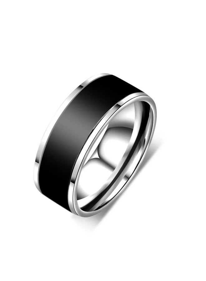 NFC Smart Ring Bluetooth Solar Powered Multifunctional Android Temperature Magic Waterproof Black Tech Gear Off-Road-Color:[waterproof Ring] Black No. 8 Finger Circumference 56.9mm  - Image 5