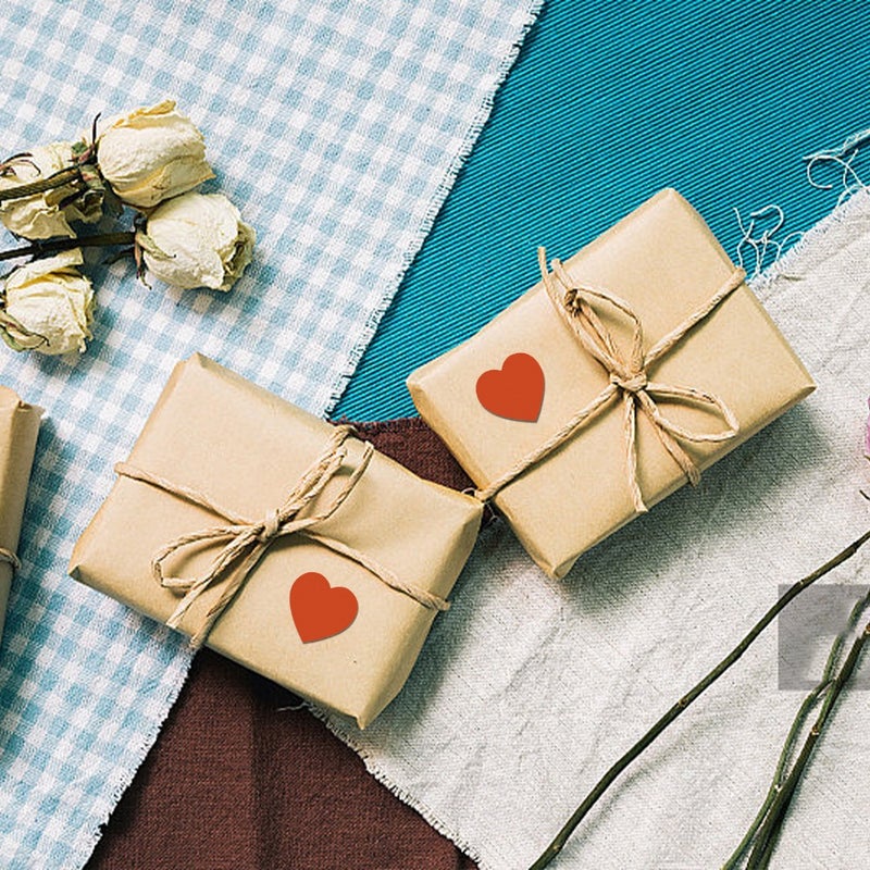 500 stickers/rolled color love stickers, stickers, heart-shaped stickers, labels, wedding gifts, decorative sealing  stickers, - Image 3