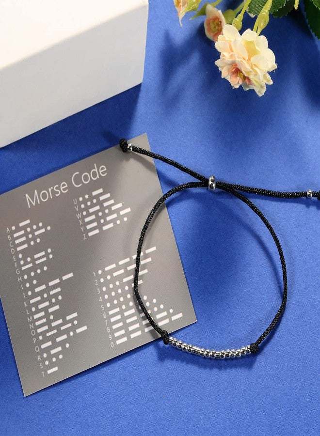 ASELFAD Morse Code Badass Bracelets for Women, Inspirational, Friendship, Funny, Birthday Gifts for Girls, Mom, Graduation Gifts for Her, kid, Sister, Best Friend, Daughter - Image 2