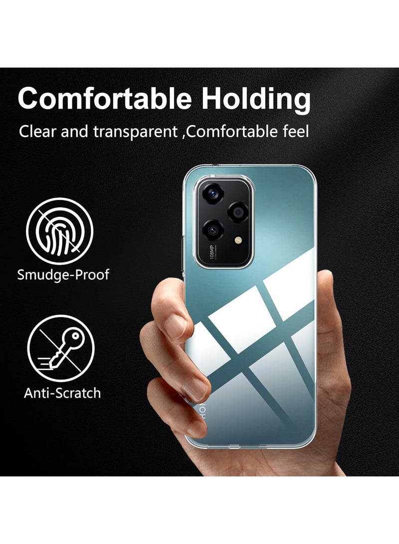 general Case Compatible with Honor 200 Lite 5G, with 1 Pack Tempered Glass Screen Protector, Clear Slim Case Silicone Soft Case - Image 3