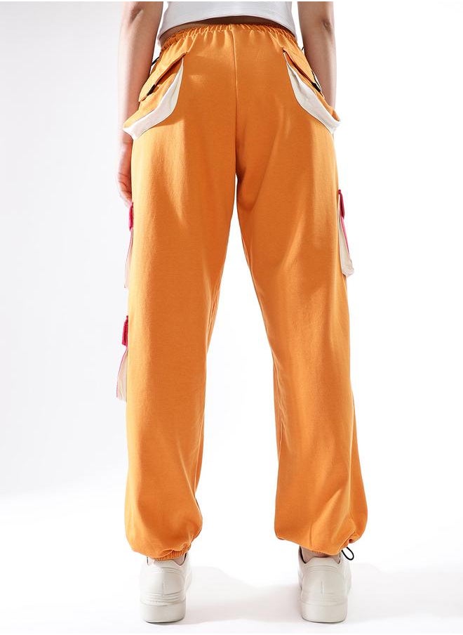 Hubberholme Women Cotton Printed Relaxed Fit Cargo Joggers  - Image 5