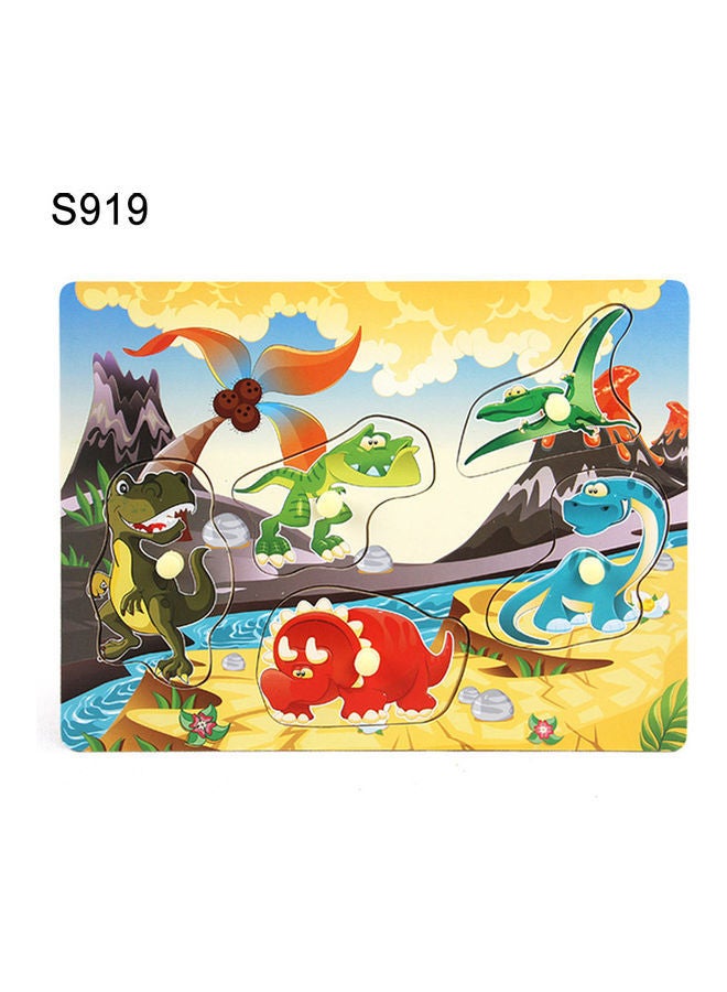 NIBEMINENT Dinosaurs Themed Wooden Puzzle Set