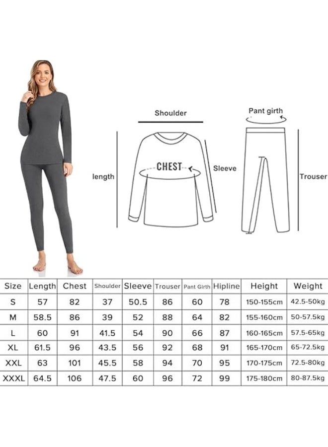 TIKNAL Women’s Thermal Underwear Fleece-Lined Soft Base Layer with Cashmere-Like Feel for Winter White - Image 5