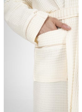 Varol Kaos Series Shawl Collar Pique Bathrobe Dressing Gown  - Image 2