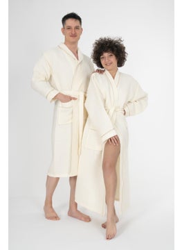 Varol Kaos Series Shawl Collar Pique Bathrobe Dressing Gown  - Image 4