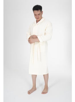 Varol Kaos Series Shawl Collar Pique Bathrobe Dressing Gown  - Image 5