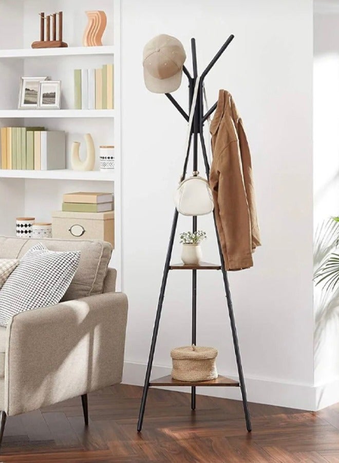 Generic Brown and black coat hanger and holder, modern design  - Image 2