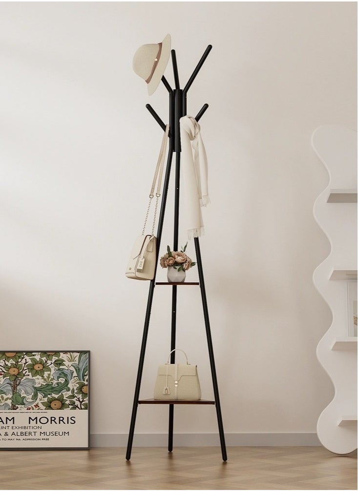 Generic - Brown and black coat hanger and holder, modern design - Image 1