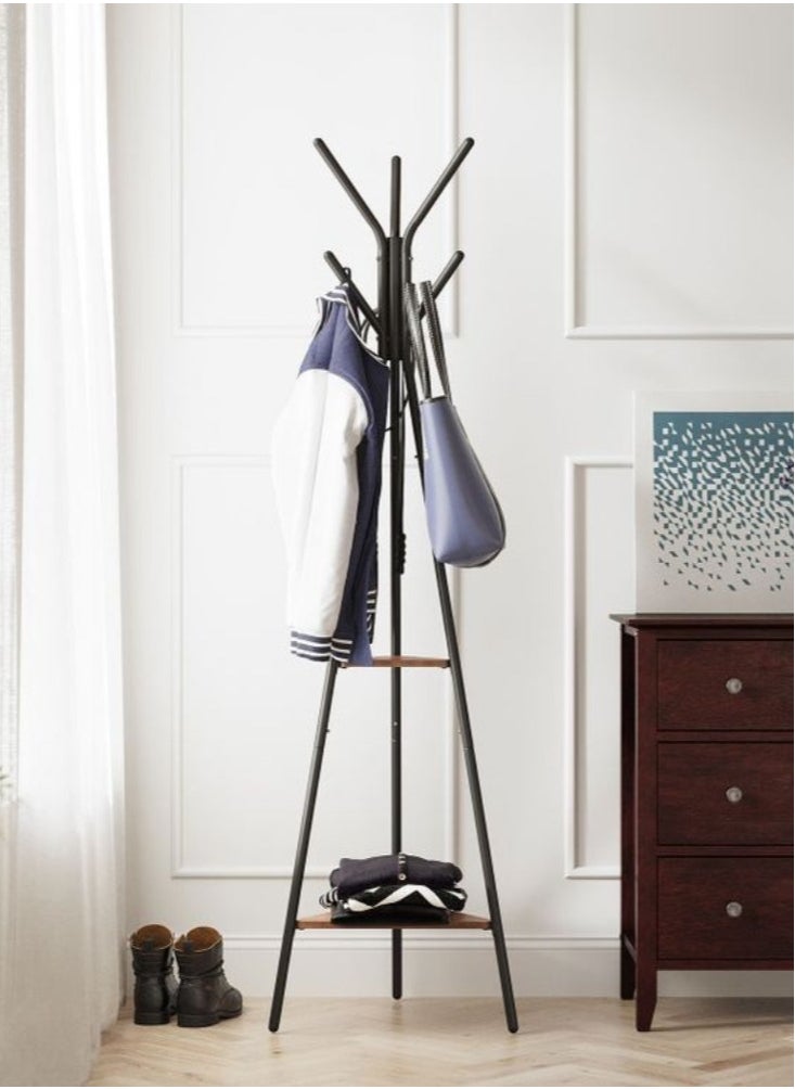 Generic - Brown and black coat hanger and holder, modern design - Image 1