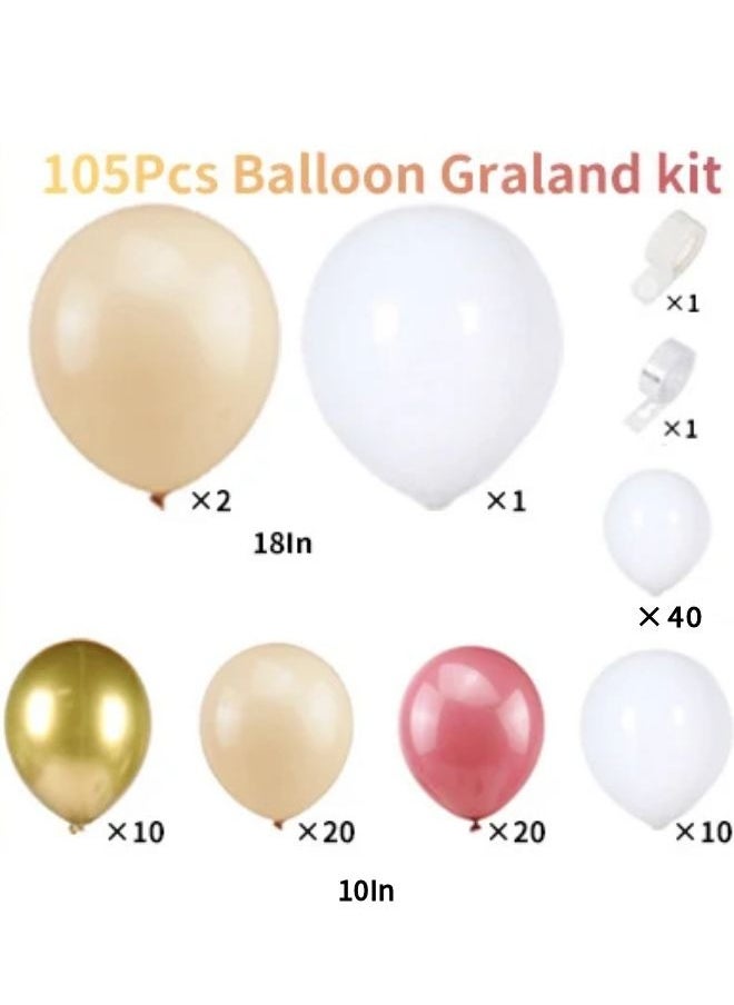 Bohemian style balloon set, with balloons of multiple sizes, with tape, suitable for Eid, party, birthday, Ramadan and other festivals