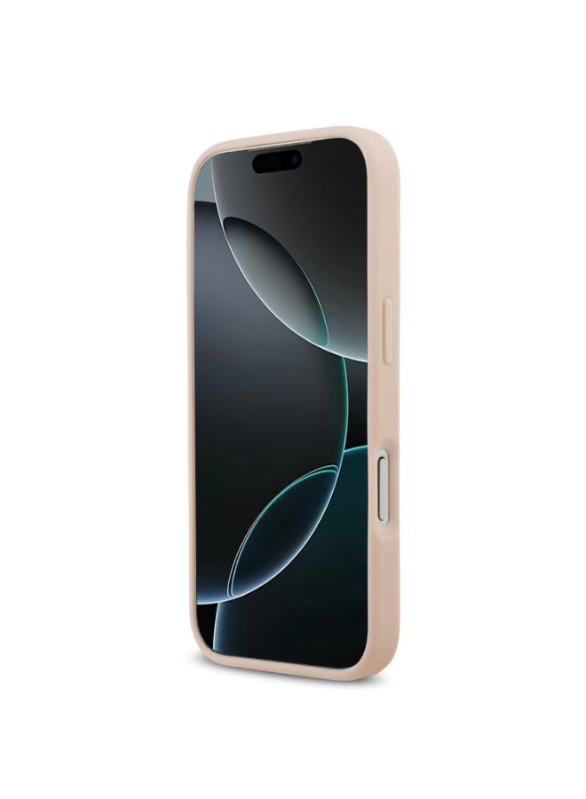 كارل لاغرفيلد جراب كارل لاغرفيلد ماج سيف المصنوع من جلد البولي يوريثان مع حبيبات كارل لهاتف آيفون 17 برو ماكس، تصميم نحيف، حماية من السقوط، سهل التركيب، تغليف مستدام، قبضة مريحة، تصميم خفيف الوزن - وردي - Image 3