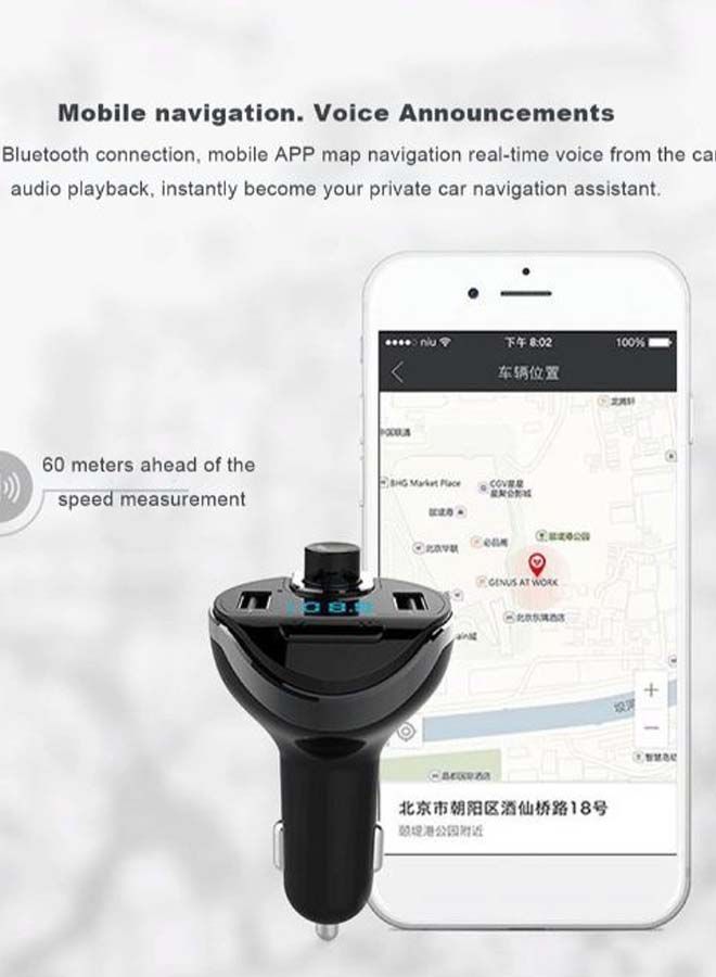 NIBEMINENT Bluetooth Wireless FM Radio Transmitter Player XD92500 Black  - Image 2