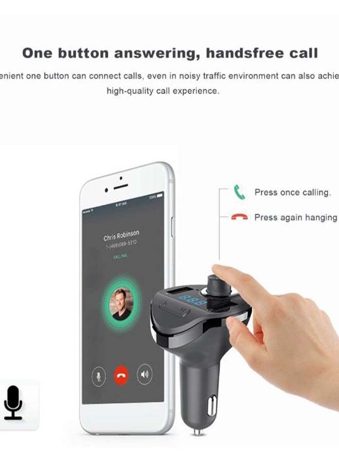 NIBEMINENT Bluetooth Wireless FM Radio Transmitter Player XD92500 Black  - Image 4