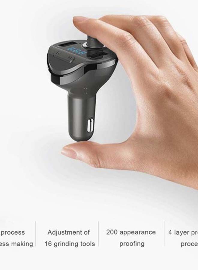 NIBEMINENT Bluetooth Wireless FM Radio Transmitter Player XD92500 Black  - Image 5