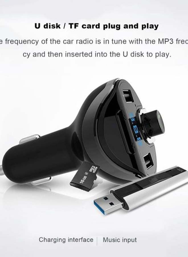 NIBEMINENT Bluetooth Wireless FM Radio Transmitter Player XD92500 Black  - Image 3