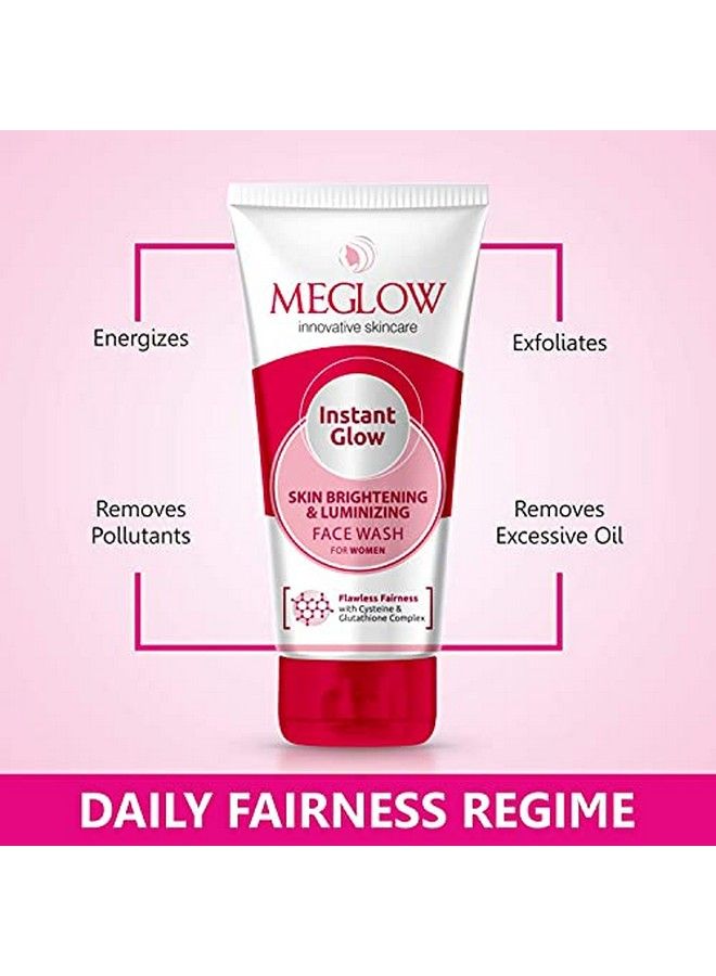 MEGLOW Instant Glow Fairness Face With Skin Brightening And Luminizing ; Helps In Removes Dark Spot; Suitable All Skin Type ; Paraben Free ; Smooth And Glowing Skin ; Daily Use For Women 70G Each Pack Of 3 - Image 4