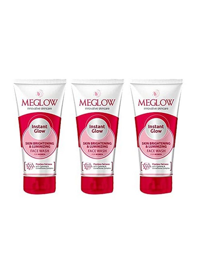 MEGLOW Instant Glow Fairness Face With Skin Brightening And Luminizing ; Helps In Removes Dark Spot; Suitable All Skin Type ; Paraben Free ; Smooth And Glowing Skin ; Daily Use For Women 70G Each Pack Of 3 - Image 3