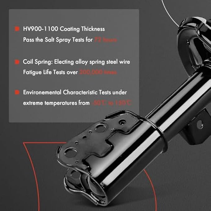 A-Premium Front Pair 2 Complete Strut And Coil Spring Assembly Compatible With Saturn Vue 20062007 Driver And Passenger Side Replace 18810078 18810077 - Image 5