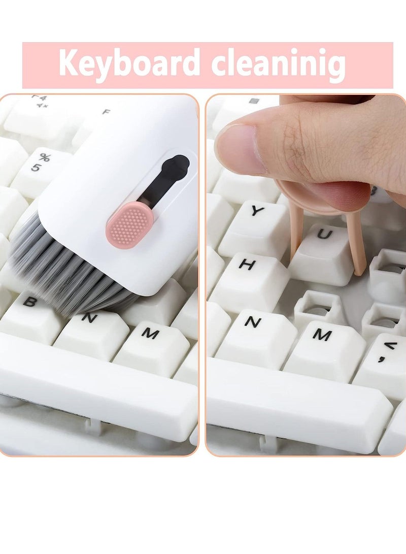 Pink 7-in 1 Laptop Screen Keyboard Earbud Cleaner Kit for Airpods Pro MacBook iPad iPhone iPod, walrfid Multi-Function Airpod Cleaning Pen Brush Tool Key Remover for PC Monitor, Phone, Computer - Image 5