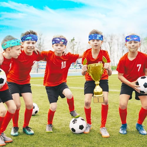 MADHOLLY Sweatbands for Kids - Non Slip Breathable Kids Athletic Sweatband Football Headband for Boys Girls 4 5 6 7 8 9 10 Years Gifts, Milk Silk Elastic Sweat Absorbing Hairband, Cartoon - Image 5