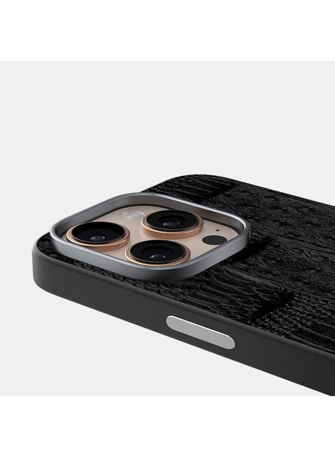 اس-توب جراب هاتف iPhone 13 Pro Max من ABEEL بنمط وحش 6D منقوش بدقة MagSafe مصنوع من الجلد الأصلي - Image 5