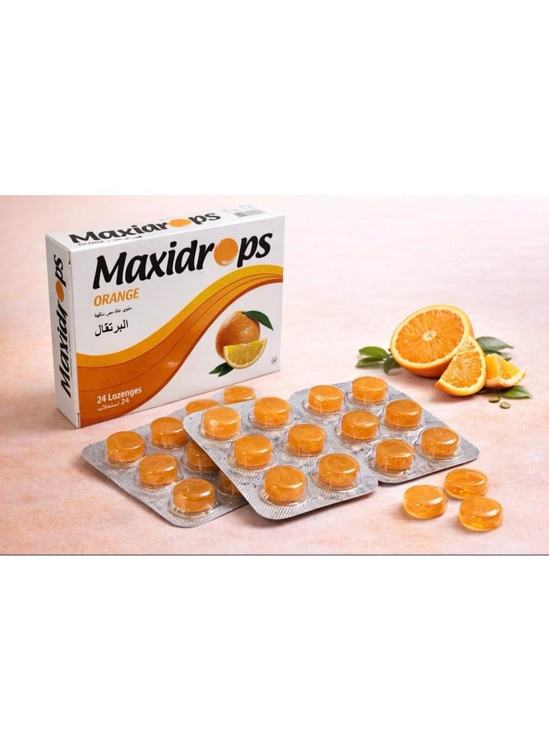 Maxidrops Orange Lozenges 24 Pieces - Image 4