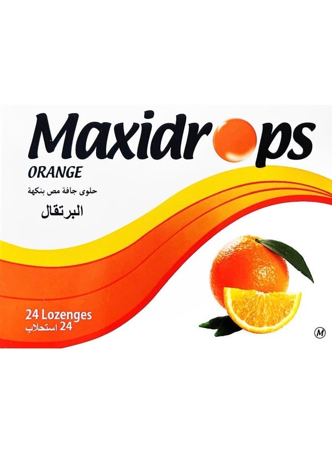 Maxidrops Orange Lozenges 24 Pieces - Image 2