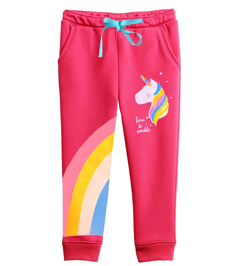 Kuchipoo Girls Regular Fit Mid Rise Track Pants - Pack of 2 (KUC-LOW-130, Pink & Navy, 12-13 Years) - Image 3