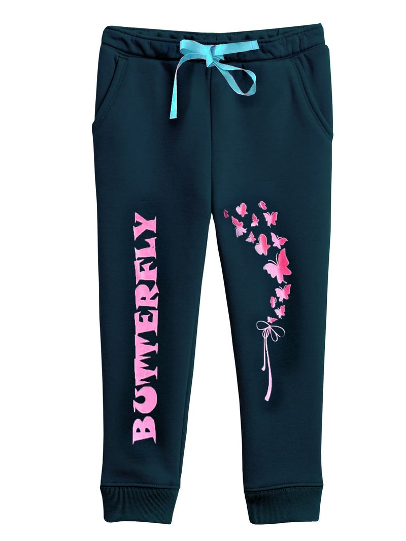 Kuchipoo Girls Regular Fit Mid Rise Track Pants - Pack of 2 (KUC-LOW-130, Pink & Navy, 12-13 Years) - Image 4