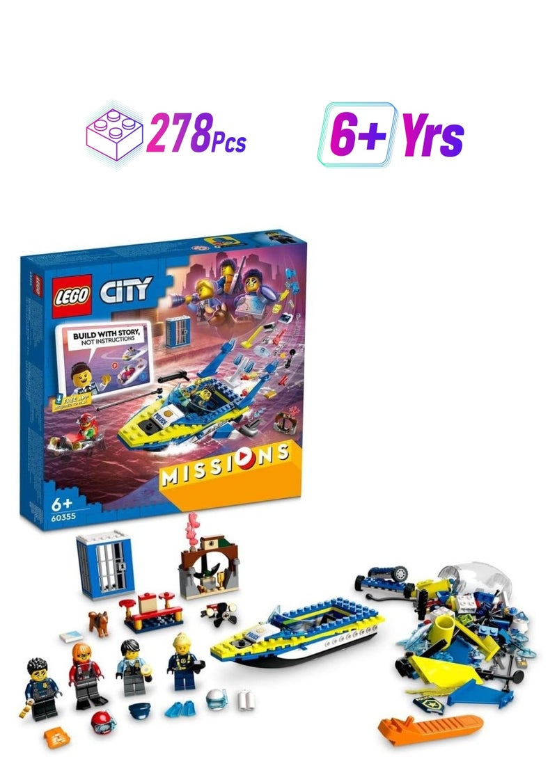LEGO City Missions Water Police Detective Missions Building Set - Image 1