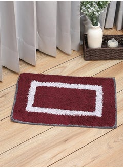Status Contract Status Contract Microfiber Soft and Super Absorbent Door Mat/Bath Mat- 38X58 CM (Maroon)  - Image 1