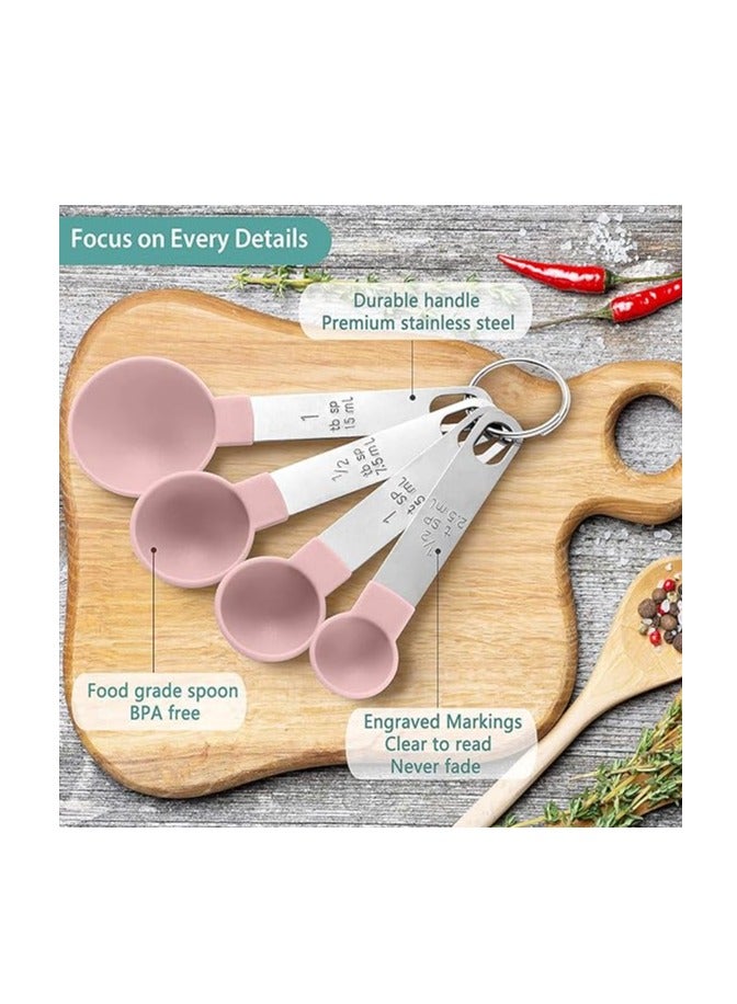 Spaceshoop Measuring Cups and Spoons Set 8 Piece with Stainless Steel Handles - Image 5