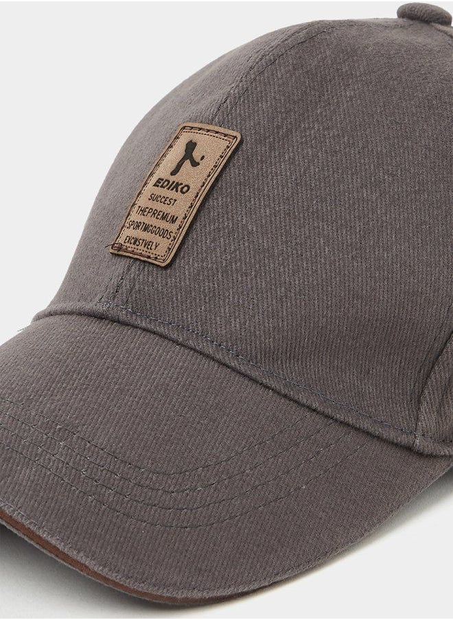 Styli Faux Leather Patch Baseball Cap  - Image 2