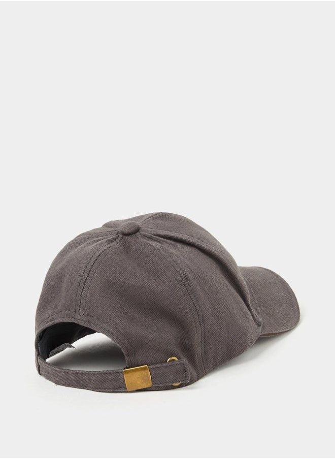 Styli Faux Leather Patch Baseball Cap  - Image 3