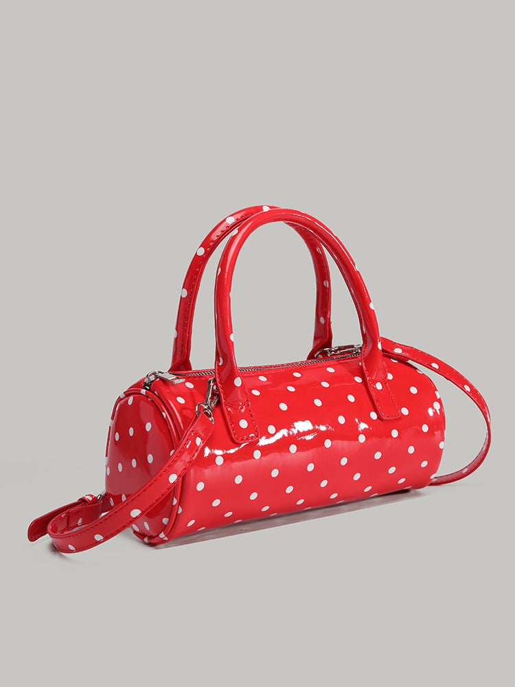 Super Popular Niche Polka Dot Bag For Women Exquisite Mini Versatile Cross-Body Bag Popular Satchel Cylindrical Bag - Image 5