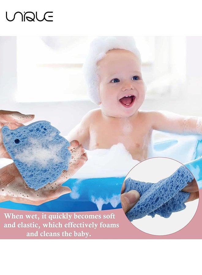 Unique 6 Pcs Baby Sponges for Bath Cute Baby Bath Sponge for Bath Newborn Kids Animal Shapes Natural Baths Massage Sponges Baby Accessories Gentle on Newborn and Toddler Skin - Image 5