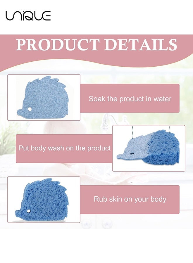 Unique 6 Pcs Baby Sponges for Bath Cute Baby Bath Sponge for Bath Newborn Kids Animal Shapes Natural Baths Massage Sponges Baby Accessories Gentle on Newborn and Toddler Skin - Image 3