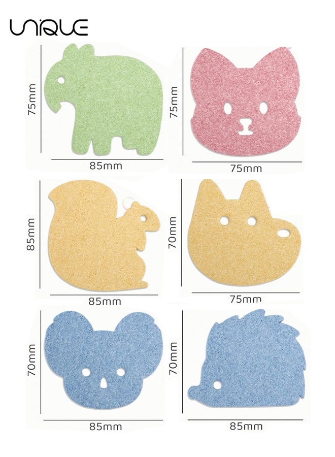Unique 6 Pcs Baby Sponges for Bath Cute Baby Bath Sponge for Bath Newborn Kids Animal Shapes Natural Baths Massage Sponges Baby Accessories Gentle on Newborn and Toddler Skin - Image 2