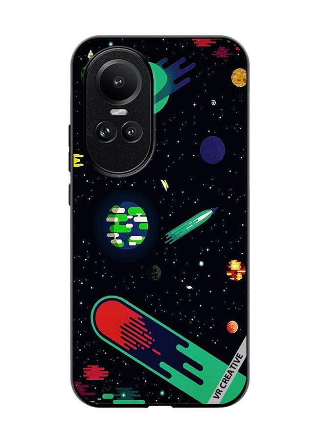 VR CREATIVE Protective Case Cover For Oppo Reno 10 Galaxy Design Multicolour - Image 1