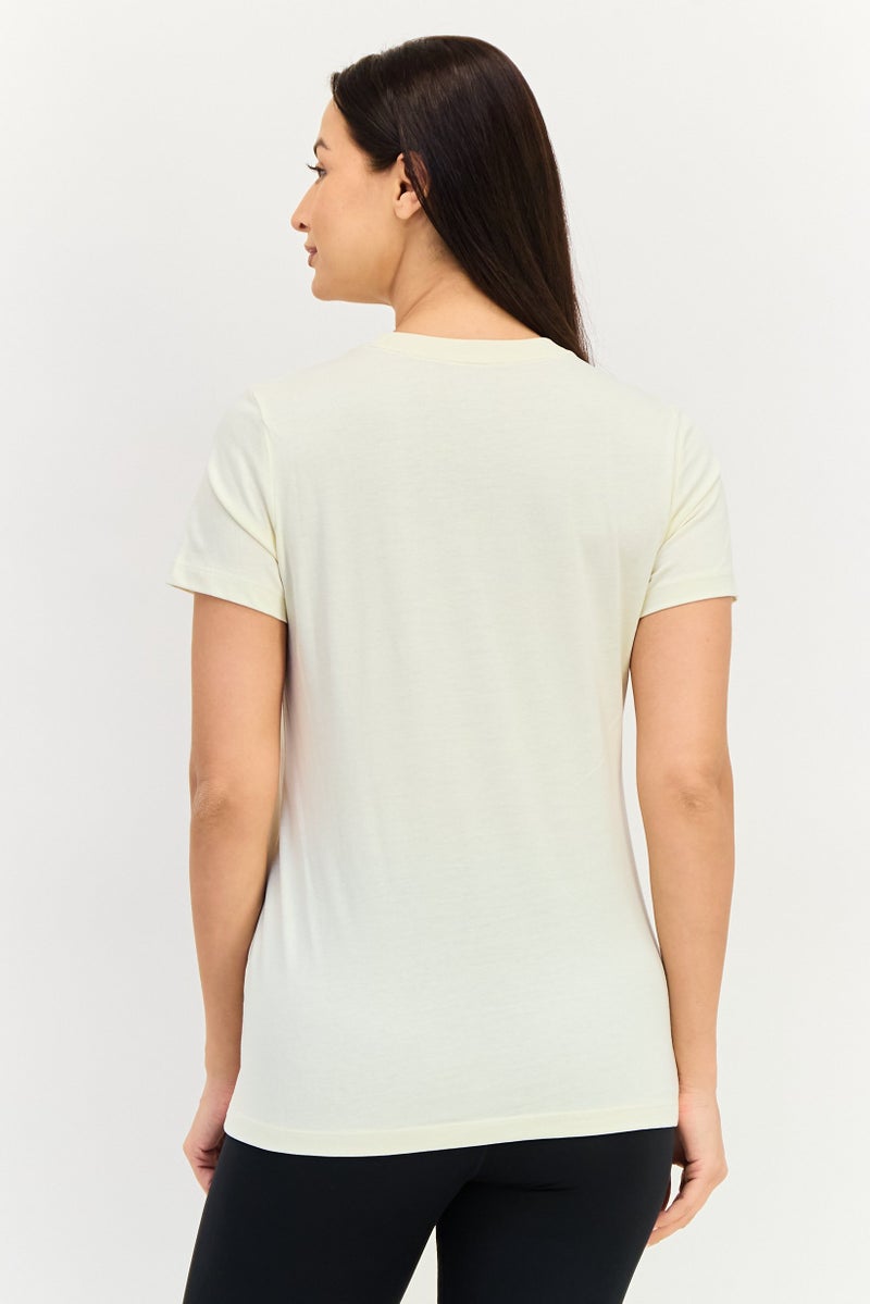 Nike Women Sportswear Fit Short Sleeve Graphic Print Outdoor T-Shirt, Off White - Image 3