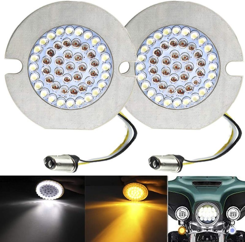 ZYTC 3 1/4" LED Turn Signal Kit for Harley Davidson - Front 1157 LED Turn Signals - Image 1