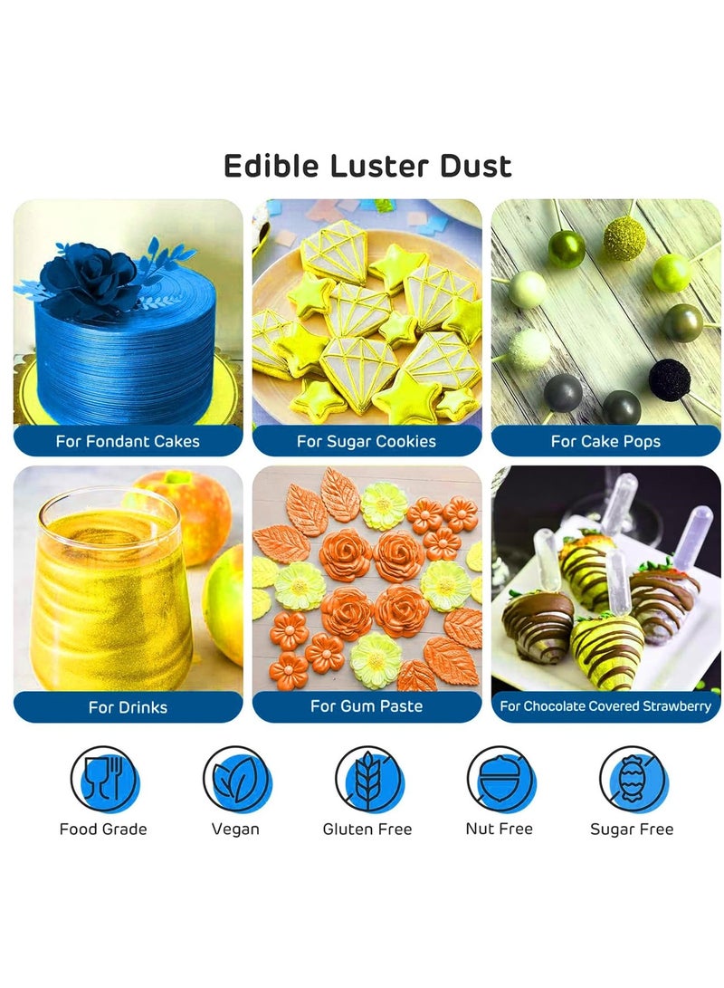 15 جرام من مسحوق لامع معدني لتزيين الكعك والإكسسوارات لتزيين الكيك، صناعة يدوية - Image 3