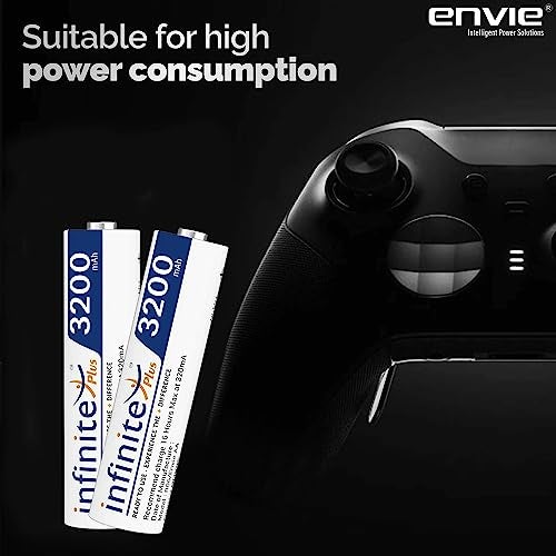 Envie Infinite Plus AA High Capacity (3200mAh) Ni-MH Rechargeable Ready to Use Battery Pack of 4 - Image 4