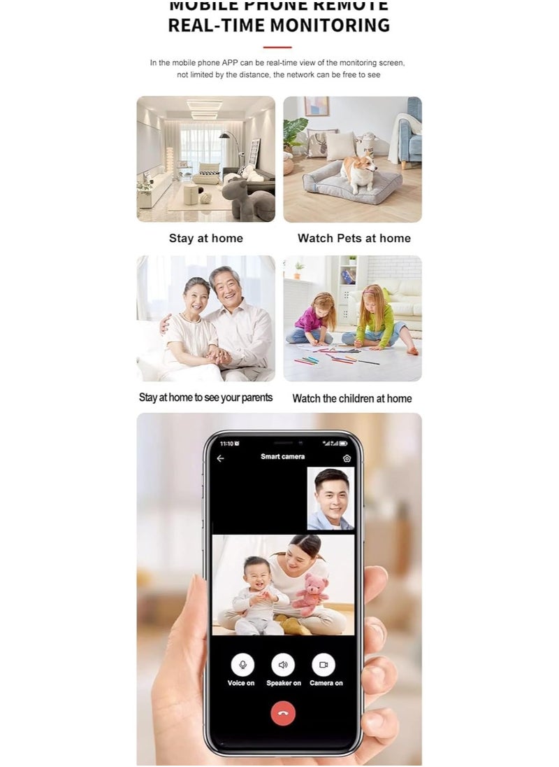 Yameem Yameem Home Video Calling Camera with Full HD 1080p, 360 Degree Rotation, Smart Motion Detection, Night Vision, Two-Way Calling and Remote View App  - Image 4