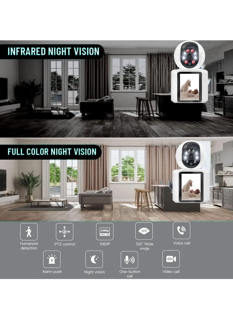 Yameem - Yameem Home Video Calling Camera with Full HD 1080p, 360 Degree Rotation, Smart Motion Detection, Night Vision, Two-Way Calling and Remote View App - Image 1