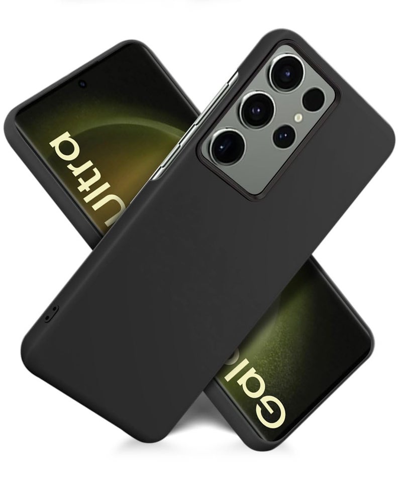 WOW IMAGINE Slim Frameless Back Cover for Samsung Galaxy S23 Ultra 5G | Ultra Thin Lightweight Design & Camera Protection | Soft Matte Silicone Flexible Mobile Case (Black) - Image 3