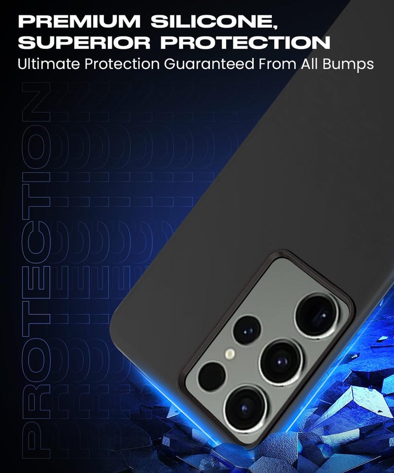 WOW IMAGINE Slim Frameless Back Cover for Samsung Galaxy S23 Ultra 5G | Ultra Thin Lightweight Design & Camera Protection | Soft Matte Silicone Flexible Mobile Case (Black) - Image 5