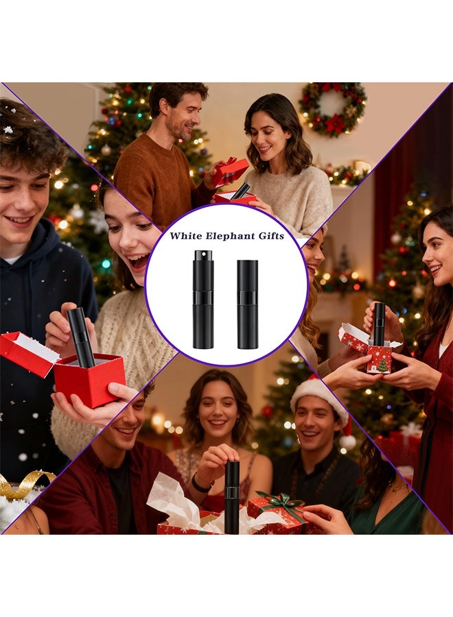 2 Pack 8ML Refillable Portable Perfume Atomizer Bottle, Travel Essential Spray Bottle, Holiday Gifts for Men, Women and Teens - Black - Image 5