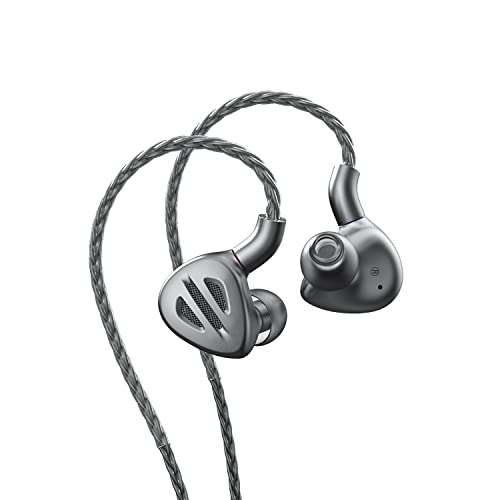 FiiO FH9 Headphones Earphone Wired High Resolution Over-The-Ear 1DD+6BA Detachable Cable Deep Bass Comes with 2.5/3.5/4.4mm Swappable Plugs for Smartphone/PC/Players/Home Audio(Titanium) - Image 2